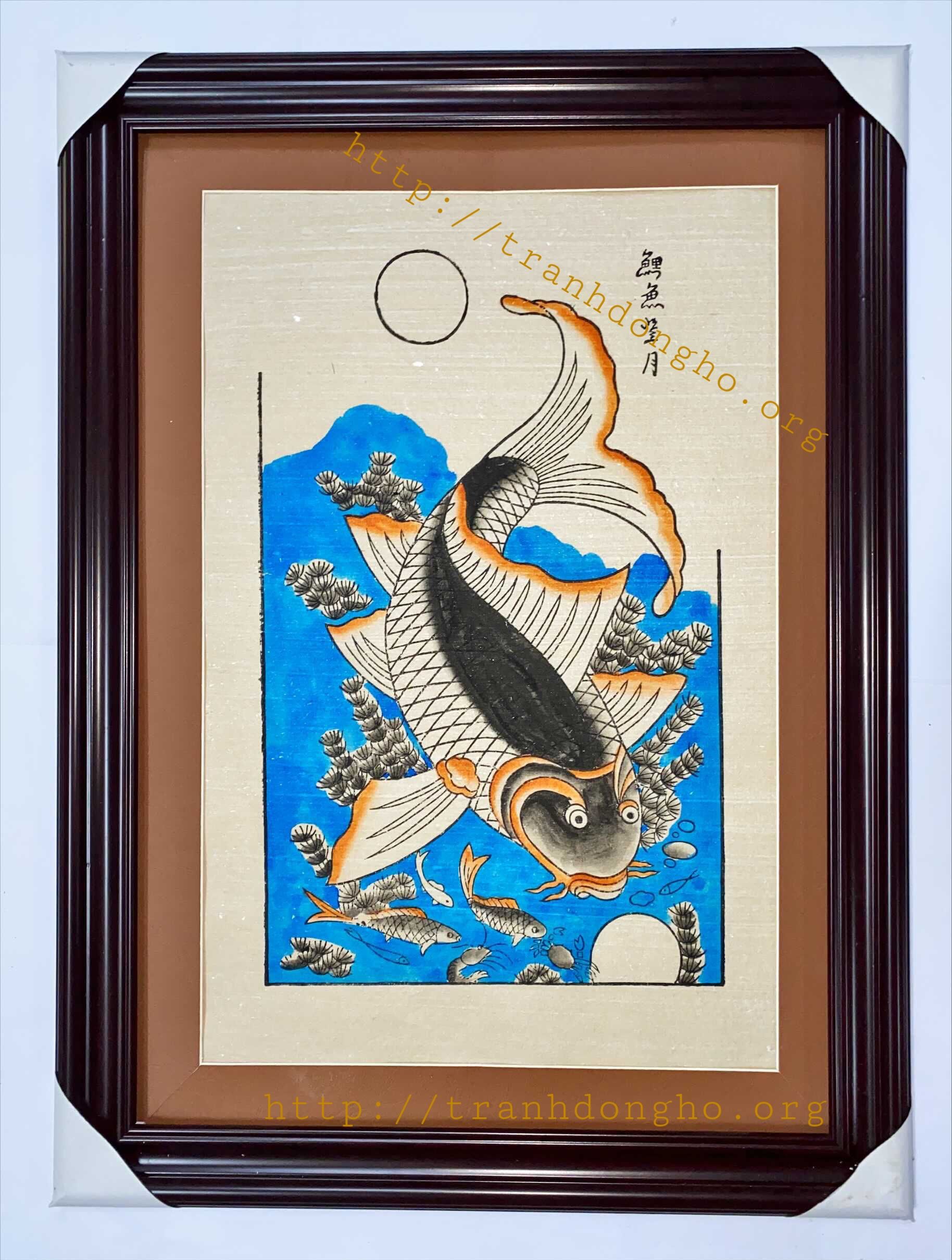 Ý nghĩa tranh cá chép trông trăng đông hồ từ nghệ nhân.